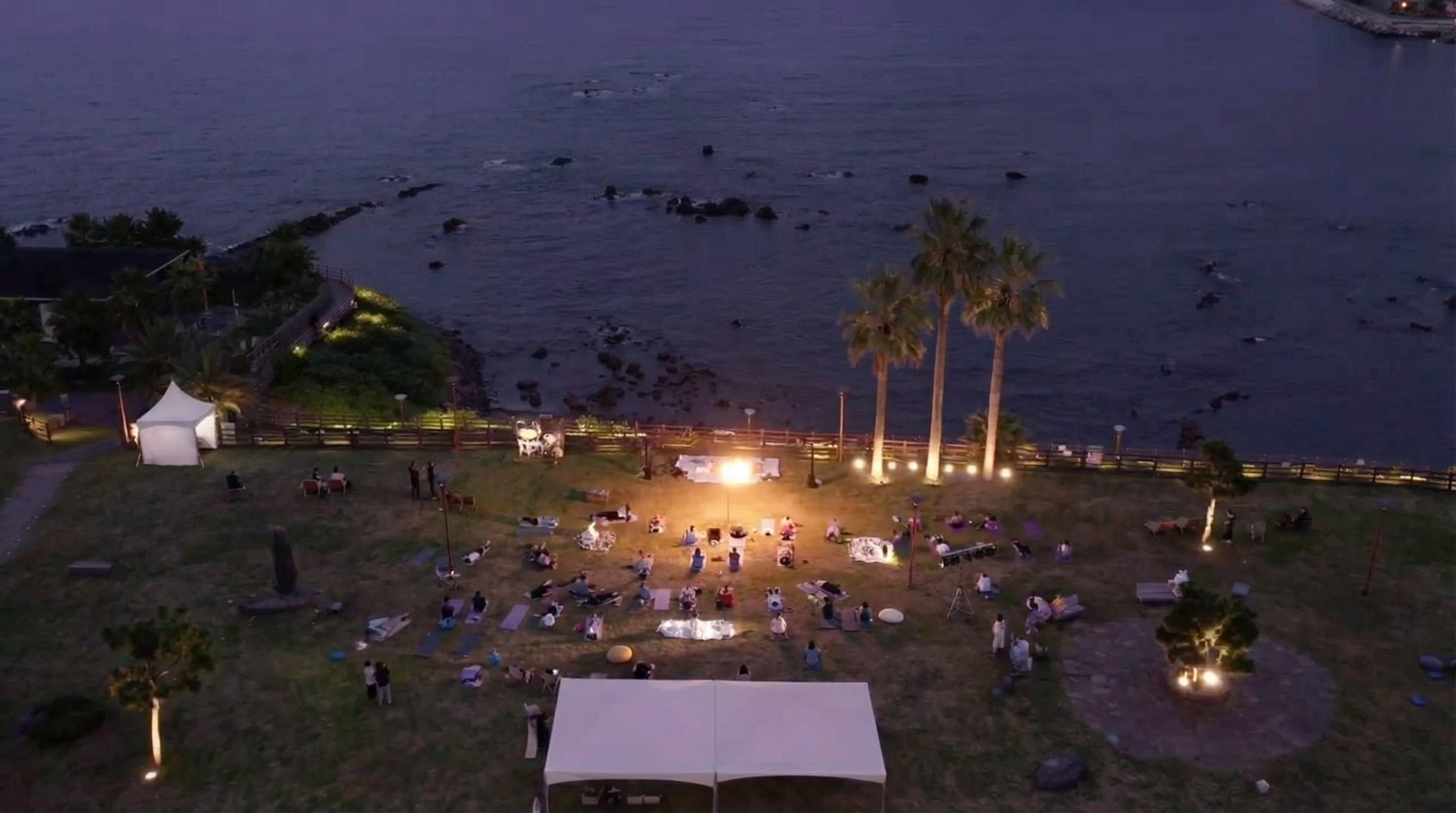 Healing Tide continuing after sunset at Jaguri Park